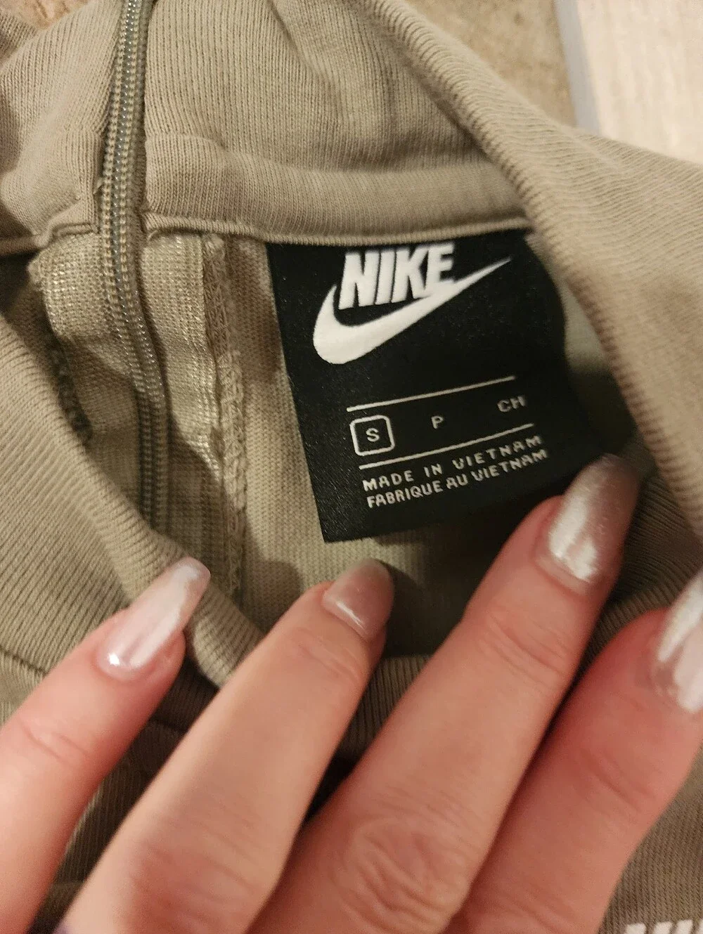 Nike Sleeveless Mock Neck Shift Dress in Olive